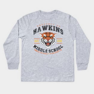 Hawkins Middle School 1983 Color Lts Kids Long Sleeve T-Shirt